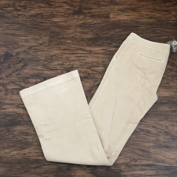 NWOT Bebe Tan Faux Suede Pants 6 Boot Cut - Picture 3 of 6